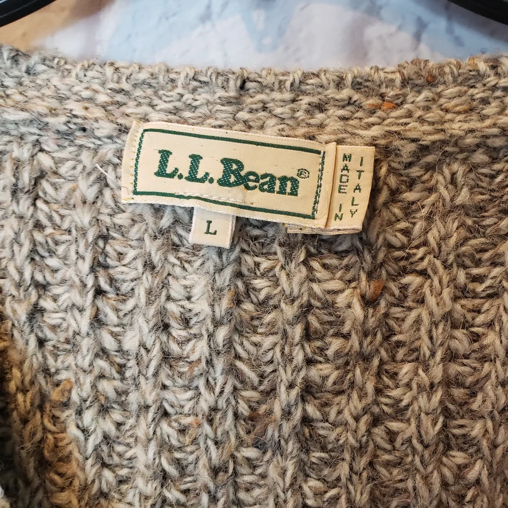 L.L. Bean Women's Textured Knit Cardigan - Gray - Picture 3 of 6